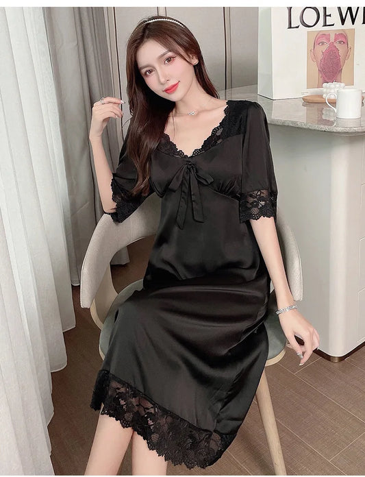 Black Long Nightdress