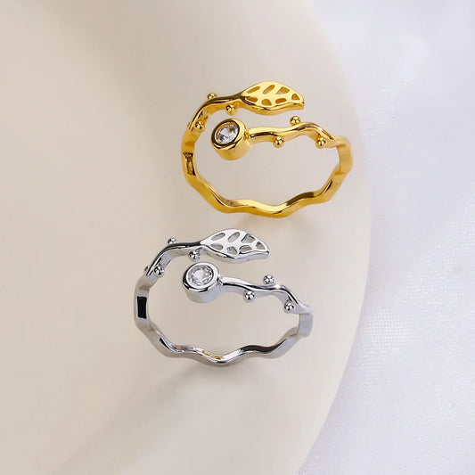 Thistles and Thorns Leaf Ring
