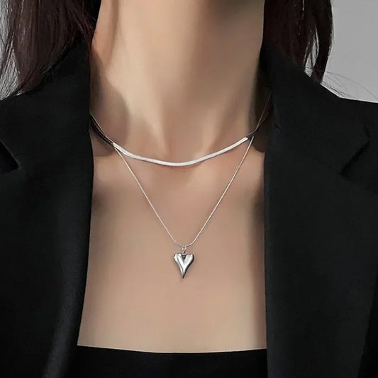 Double Love Heart Necklace