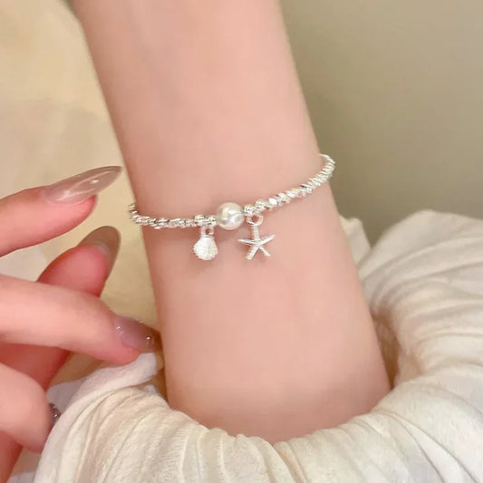 Starfish & Shell Bead Bracelet