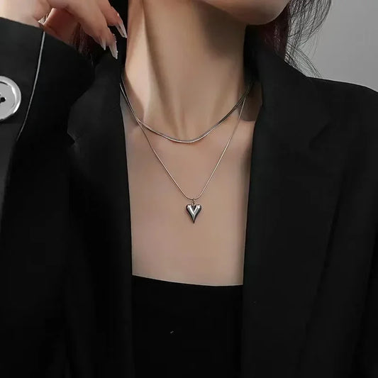 Double Love Heart Necklace
