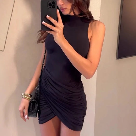Mini Sheath Turtleneck Dress