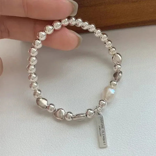 Silver Pearl Bracelet