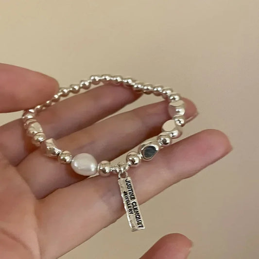 Silver Pearl Bracelet