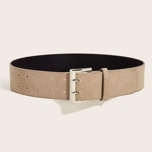Maillard Styles Suede Leather Wide Belt