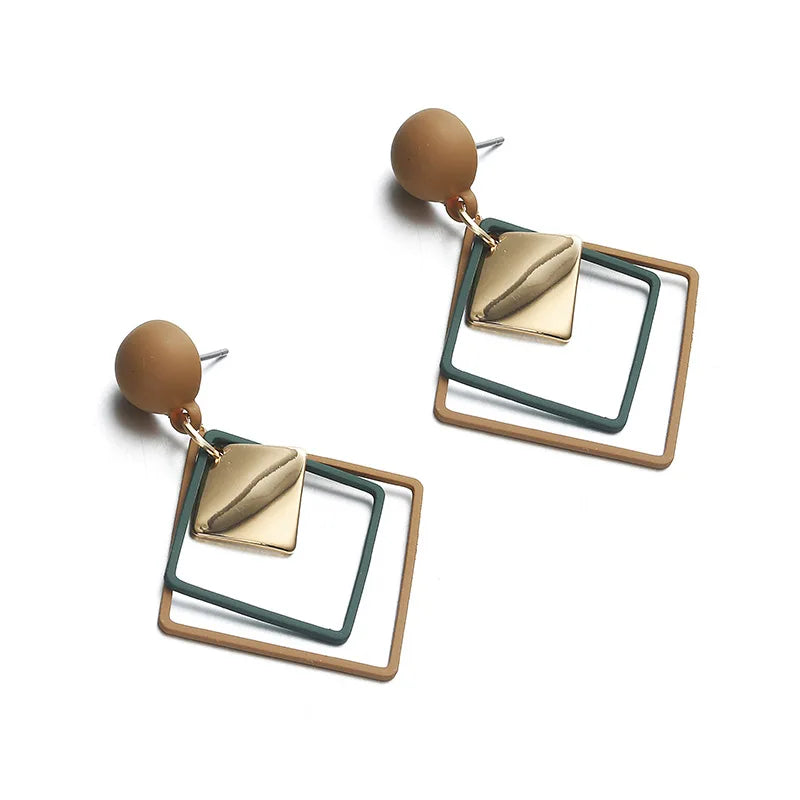 Round Drop Earrings