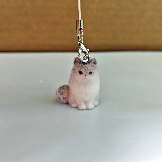Cute Plush Cat  Pendant