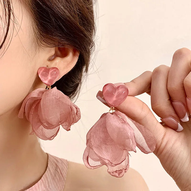 Heart Drop Earrings