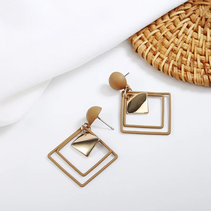 Round Drop Earrings