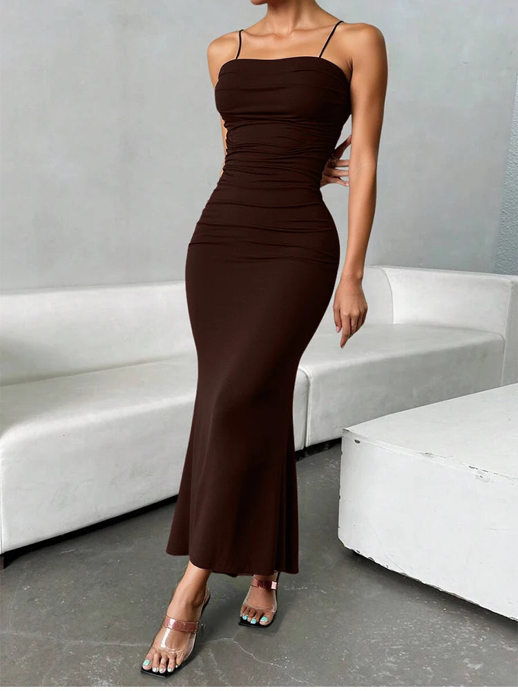 Strapless Ankle-Length Dress