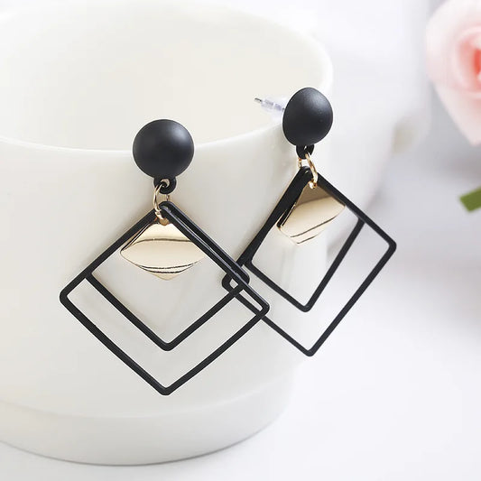 Round Drop Earrings