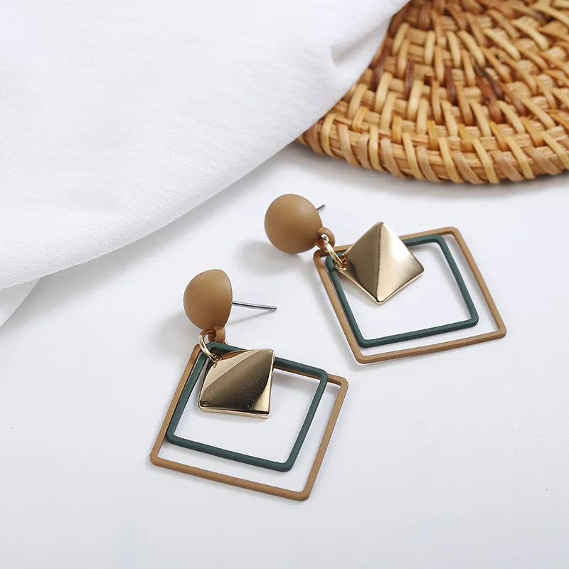 Round Drop Earrings
