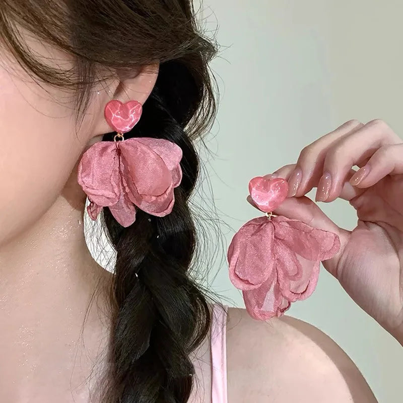 Heart Drop Earrings