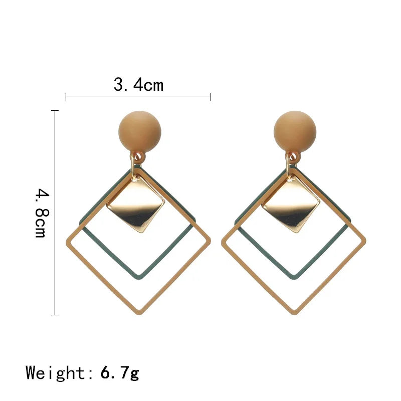 Round Drop Earrings